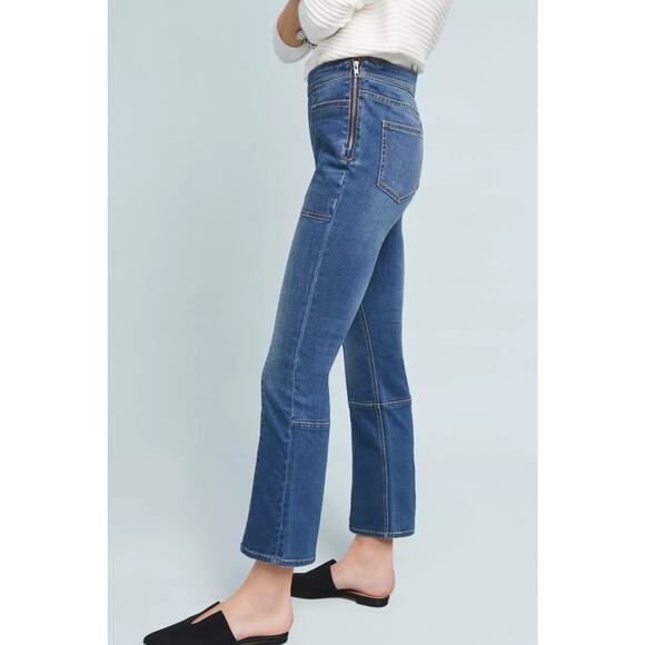 Anthropologie Pilcro High Rise Cropped Bootcut Jeans Women's 25 Patchwork - Picture 6 of 16